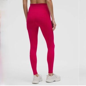 Lululemon Wunder Train High-Rise Tight 28", 4, pink dragonfruit
